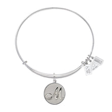 Load image into Gallery viewer, Wind &amp; Fire Love Letter &#39;M&#39; Charm Bangle
