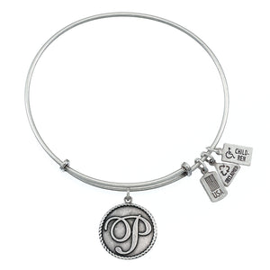 Wind & Fire Love Letter 'P' Charm Bangle