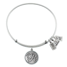 Load image into Gallery viewer, Wind &amp; Fire Love Letter &#39;R&#39; Charm Bangle
