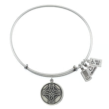 Load image into Gallery viewer, Wind &amp; Fire Celtic Cross Charm Bangle
