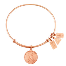 Load image into Gallery viewer, Wind &amp; Fire Awareness Ribbon Charm Bangle
