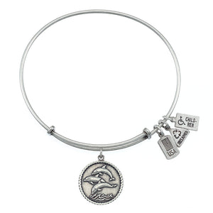 Wind & Fire Dolphins Charm Bangle