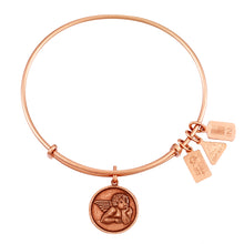 Load image into Gallery viewer, Wind &amp; Fire Raphael Angel Charm Bangle
