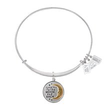 Load image into Gallery viewer, Wind &amp; Fire I Love You To The Moon And Back Charm Bangle

