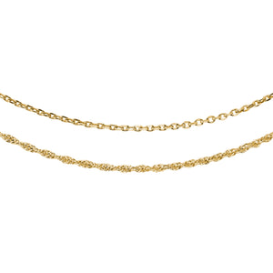 Wind & Fire Lovely Layers Gold Cable & Gold Rope Necklaces