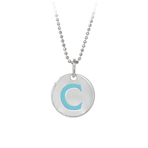 Wind & Fire Turquoise "C" Sterling Silver Necklace