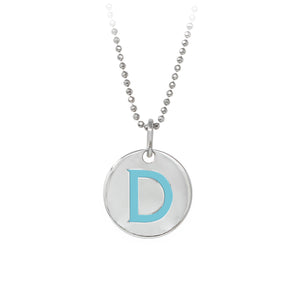 Wind & Fire Turquoise "D" Sterling Silver Necklace