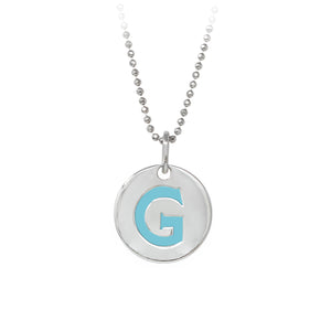Wind & Fire Turquoise "G" Sterling Silver Necklace
