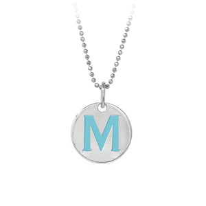 Wind & Fire Turquoise "M" Sterling Silver Necklace