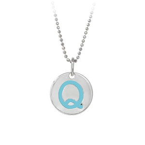 Wind & Fire Turquoise "Q" Sterling Silver Necklace