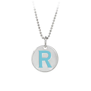 Wind & Fire Turquoise "R" Sterling Silver Necklace