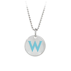 Wind & Fire Turquoise "W" Sterling Silver Necklace