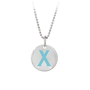 Wind & Fire Turquoise "X" Sterling Silver Necklace