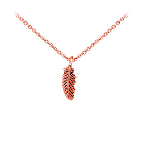 Wind & Fire Feather Sterling Silver Dainty Necklace