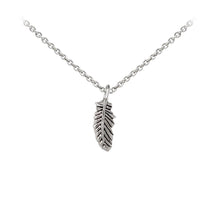 Load image into Gallery viewer, Wind &amp; Fire Feather Sterling Silver Dainty Necklace
