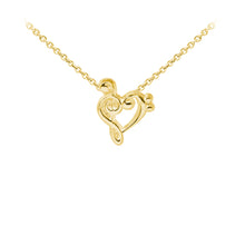 Load image into Gallery viewer, Wind &amp; Fire Music Heart Sterling Silver Dainty Necklace
