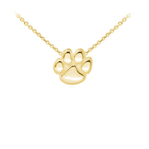 Wind & Fire Paw Print Sterling Silver Dainty Necklace