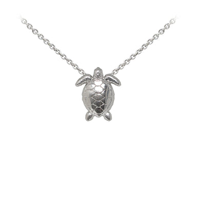 Wind & Fire Sea Turtle Sterling Silver Dainty Necklace
