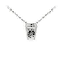 Load image into Gallery viewer, Wind &amp; Fire Coffee Cup Sterling Silver Dainty Necklace
