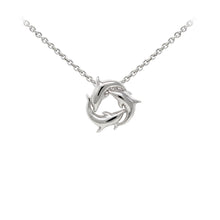 Load image into Gallery viewer, Wind &amp; Fire Dolphins Sterling Silver Dainty Necklace
