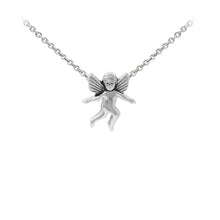 Load image into Gallery viewer, Wind &amp; Fire Cherub Sterling Silver Dainty Necklace
