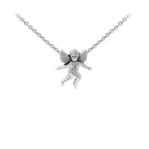 Wind & Fire Cherub Sterling Silver Dainty Necklace