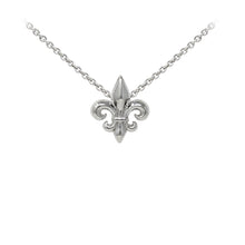 Load image into Gallery viewer, Wind &amp; Fire Fleur-de-Lis Sterling Silver Dainty Necklace
