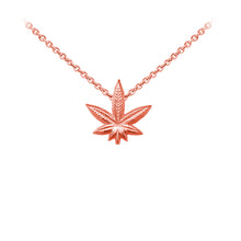 Load image into Gallery viewer, Wind &amp; Fire Hemp Leaf Sterling Silver Dainty Necklace
