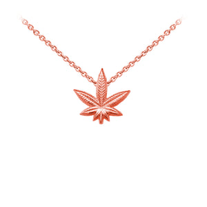 Wind & Fire Hemp Leaf Sterling Silver Dainty Necklace