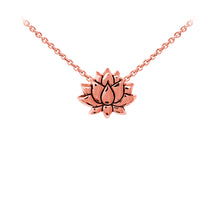 Load image into Gallery viewer, Wind &amp; Fire Lotus Flower Sterling Silver Dainty Necklace

