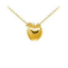 Load image into Gallery viewer, Wind &amp; Fire Teacher&#39;s Apple Sterling Silver Gold Dainty Necklace
