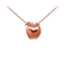 Load image into Gallery viewer, Wind &amp; Fire Teacher&#39;s Apple Sterling Silver Rose Gold Dainty Necklace
