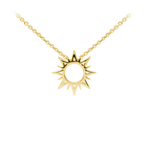 Wind & Fire Sunburst Sterling Silver Dainty Necklace