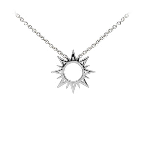 Wind & Fire Sunburst Sterling Silver Dainty Necklace