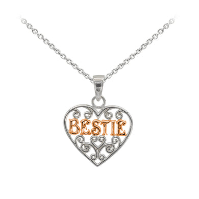 Bestie Pendant Necklace in Sterling Silver