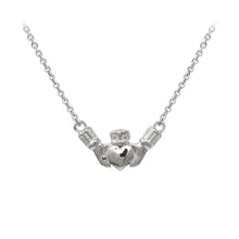Load image into Gallery viewer, Wind &amp; Fire Claddagh Sterling Silver Dainty Necklace
