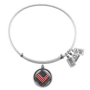 Wind & Fire Made in the USA Enameled Charm Bangle