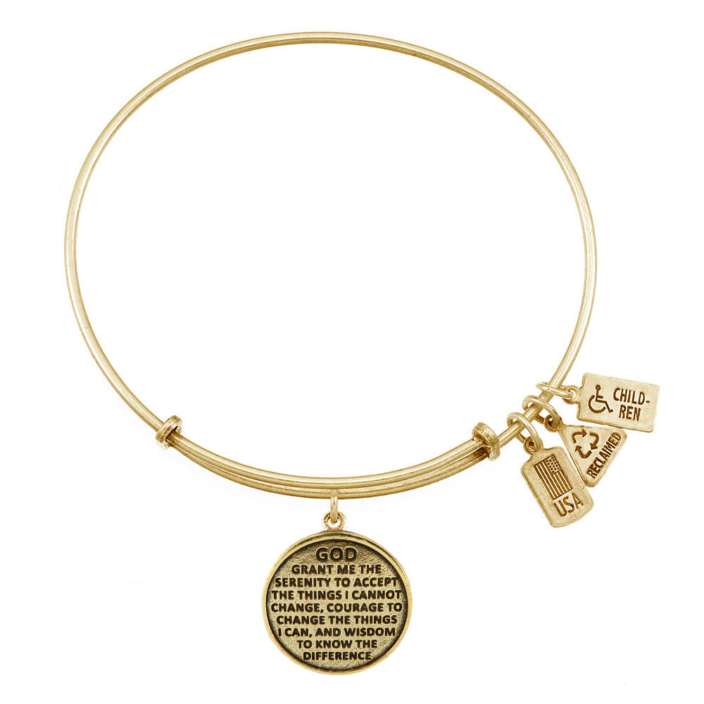Serenity Prayer Charm Bangle