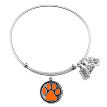 Load image into Gallery viewer, Wind &amp; Fire Orange Paw Print Charm Bangle
