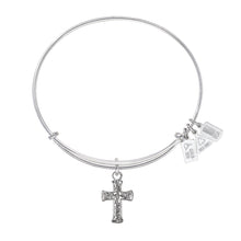 Load image into Gallery viewer, Wind &amp; Fire Cross Charm Bangle
