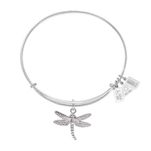 Load image into Gallery viewer, Wind &amp; Fire Dragonfly Charm Bangle
