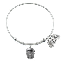 Load image into Gallery viewer, Wind &amp; Fire Coffee Cup Charm Bangle
