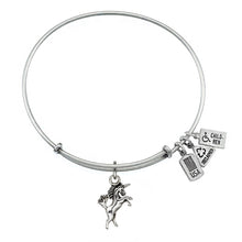 Load image into Gallery viewer, Wind &amp; Fire Unicorn Charm Bangle
