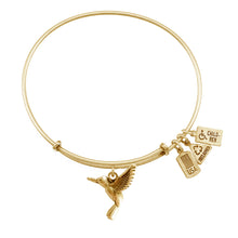 Load image into Gallery viewer, Wind &amp; Fire Hummingbird Charm Bangle

