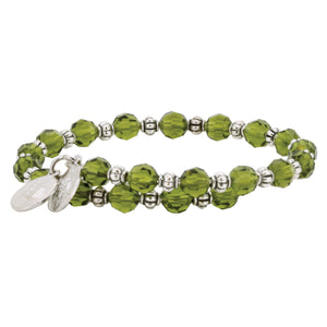 Wind & Fire Olivine Crystal Wrap Bracelet