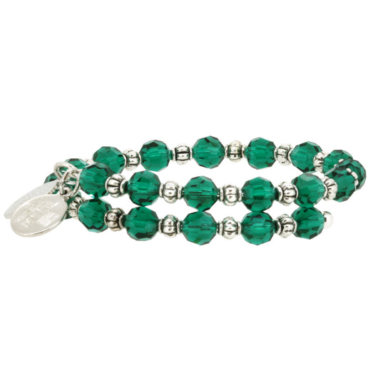 Wind & Fire Emerald Crystal Wrap Bracelet