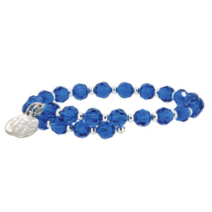 Wind & Fire Capri Blue Crystal Wrap Bracelet