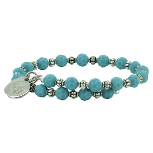 Wind & Fire Turquoise Crystal Wrap Bracelet