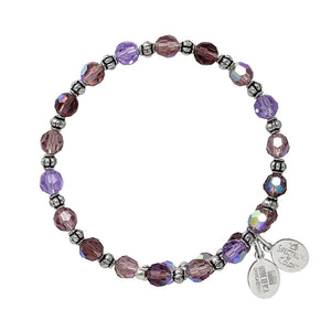 Wind & Fire Purple Passion Crystal Bead Wrap
