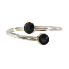 Load image into Gallery viewer, Wind &amp; Fire JET BLACK DIAMOND Sterling Silver Ring Wrap
